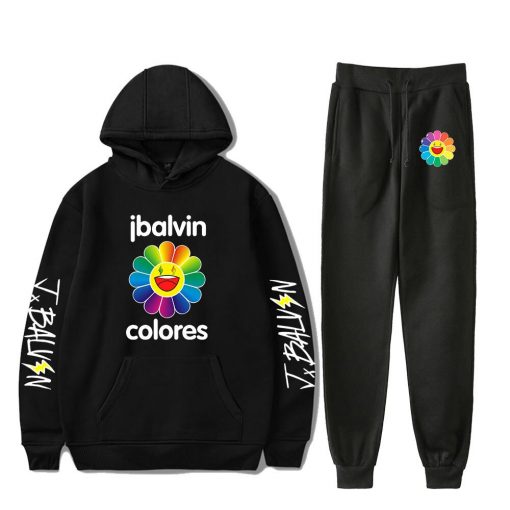 J BALVIN Tracksuit Two Piece Set Hoodies jogger Pant Casual Unisex Sportswear Pants Fashion Women men 1 - J Balvin Store