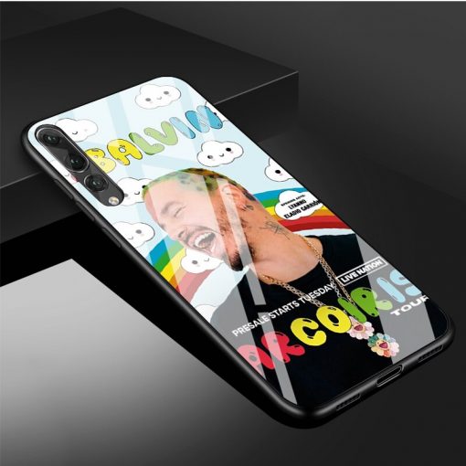 J Balvin colores DIY Luxury Tempered Glass Phone Case For Huawei P20 P30 P40 Lite PRO 4 - J Balvin Store